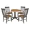 International Concepts Round Round 42 in. Dual Drop Leaf Dining Table with 4 Slatback Chairs in Hickory/Washed Coal, Wood K45-42DPT-27B-C65-4 - alternate 7